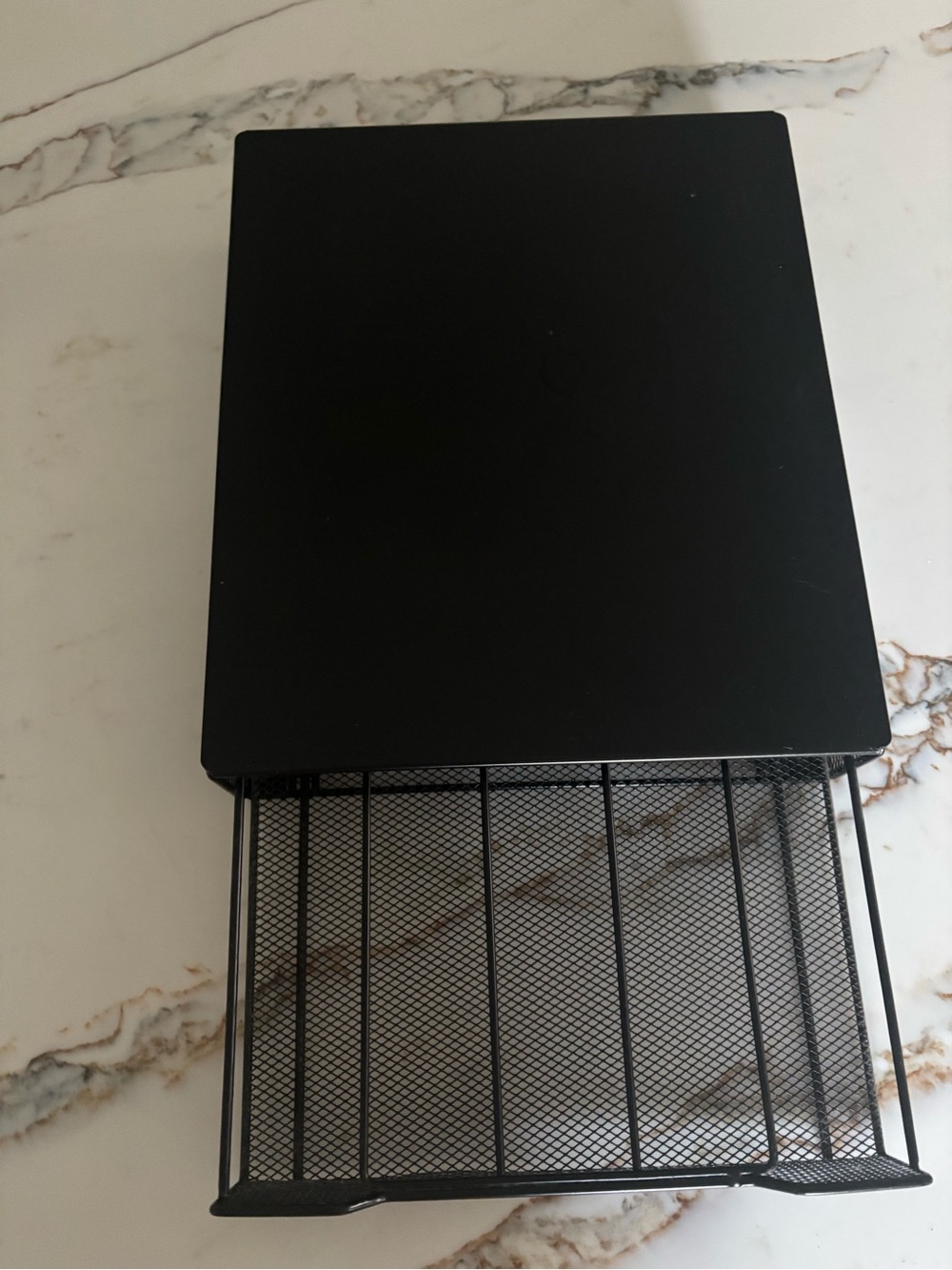 Black Mesh Slide-Out Drawer Organizer for Home Storage